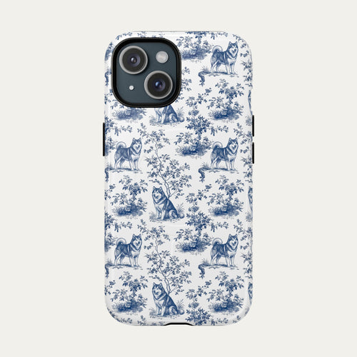 Alaskan Malamute Blue Toile Phone case