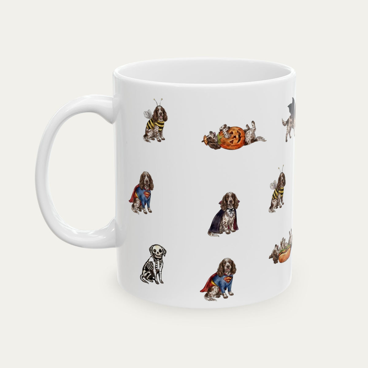 Cocker Spaniel Liver Roan  Halloween mug