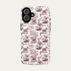 Shetland Sheepdog Burgundy Toile phone Case