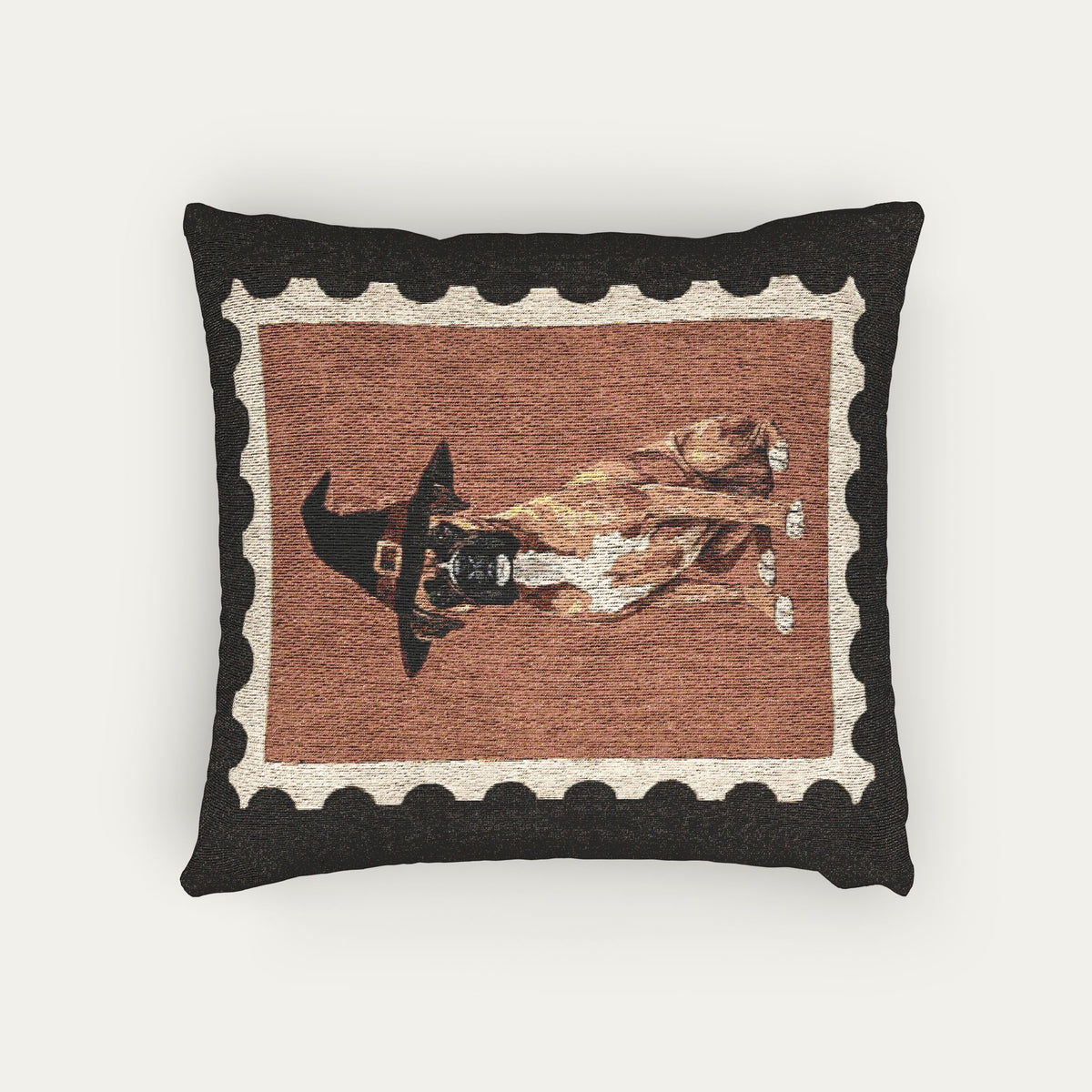 Boxer Halloween Woven Pillow