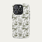 Chihuahua Longhaired Sage Green Toile phone Case