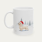 Custom Dachshund Cream Christmas  Santa Hat Mug