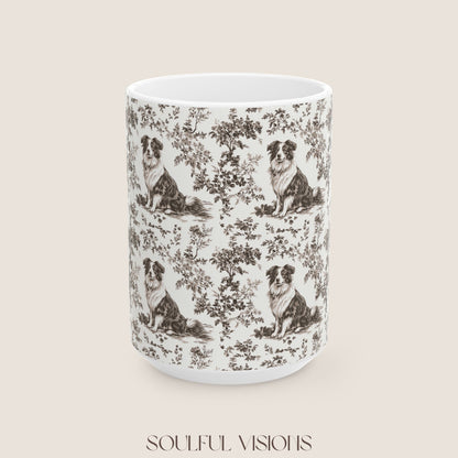 Australian Shepherd Toile de Jouy Mug