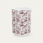 Belgian Malinois Burgundy Toile Mug