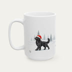Custom Goldendoodle  Black Christmas Santa Hat Mug