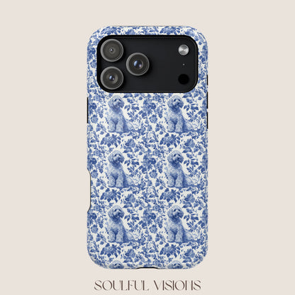 Labradoodle Toile De Jouy Magnetic Phone Case