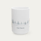 Custom Siberian Husky White Christmas Santa Hat Mug