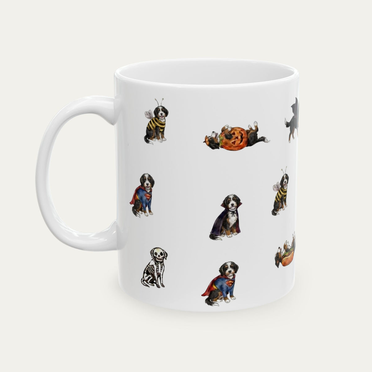 Bernedoodle Halloween mug