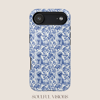 Labradoodle Toile De Jouy Magnetic Phone Case