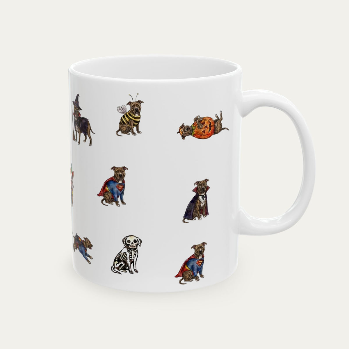 Pitbull Brindle Halloween mug