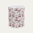 English bulldog Burgundy Toile Mug