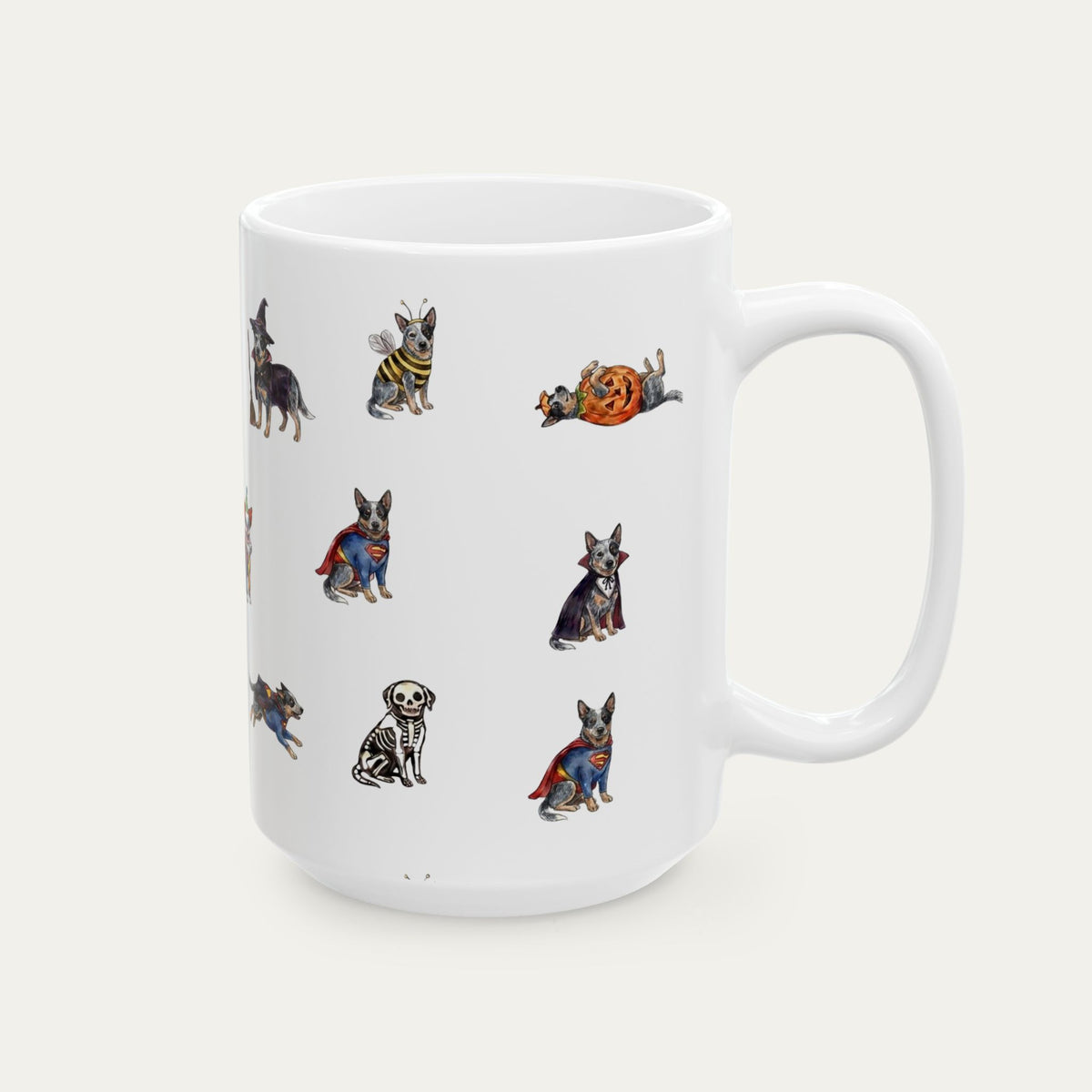 Australian Cattle  Blue Halloween mug