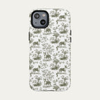 Bull Terrier Sage Green Toile phone Case