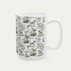 German Shorthaired Pointer Sage Green Toile Mug