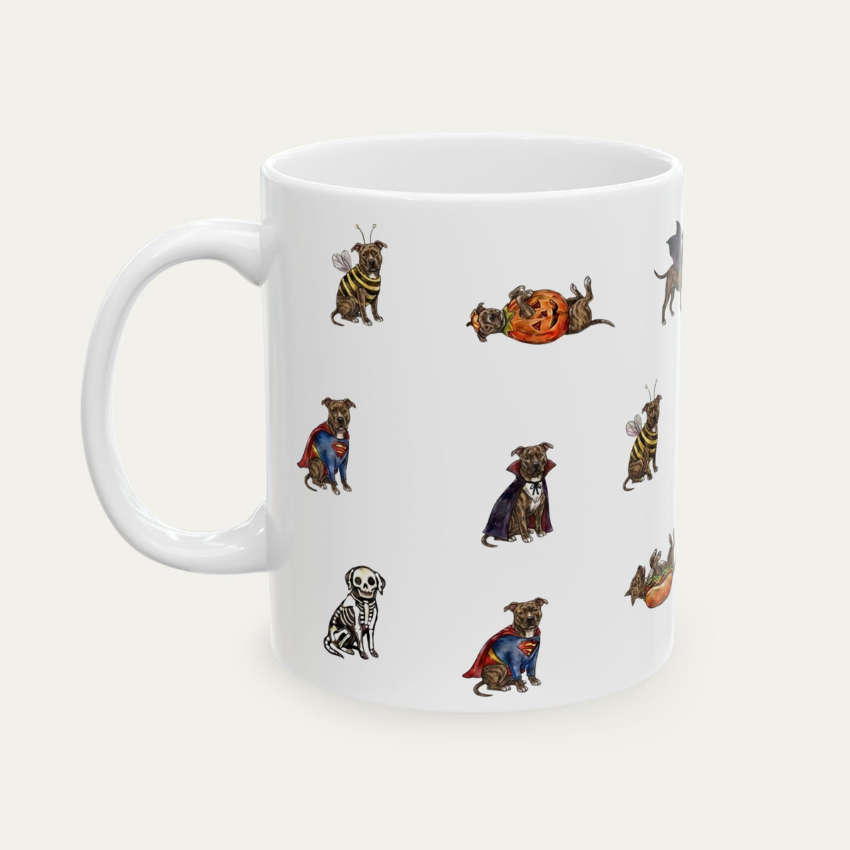 Pitbull Brindle Halloween mug