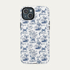 Basenji Blue Toile Phone case