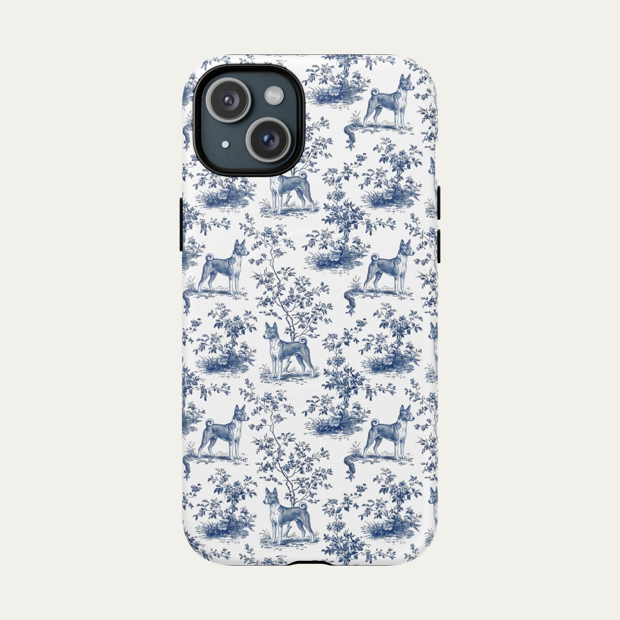 Basenji Blue Toile Phone case