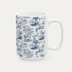 Maltese Blue Toile Mug