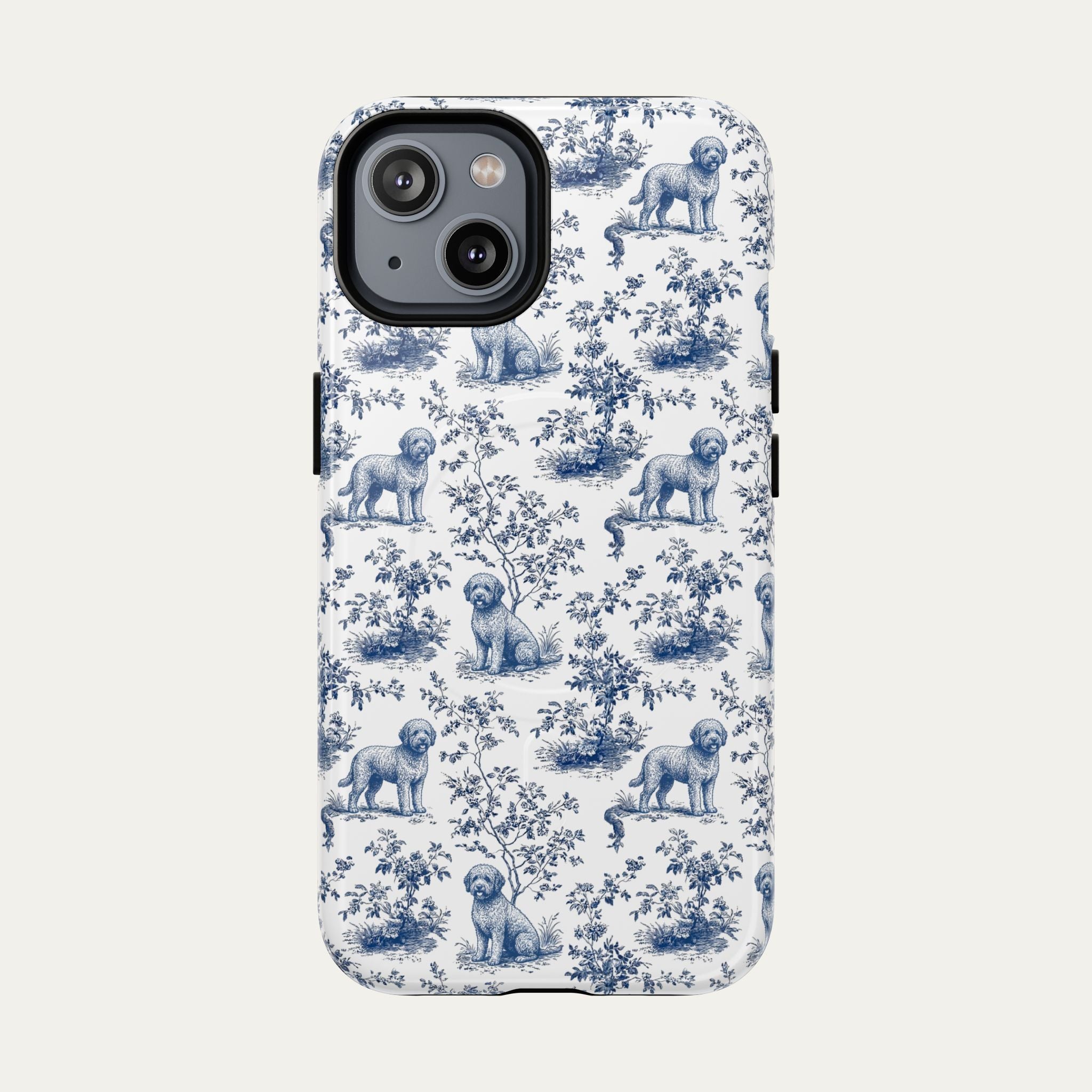 Spanish Water Dog Blue Toile Phone case