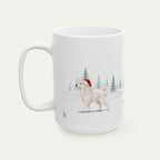 Custom Siberian Husky White Christmas Santa Hat Mug