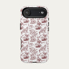 Golden Retriever Burgundy Toile phone Case