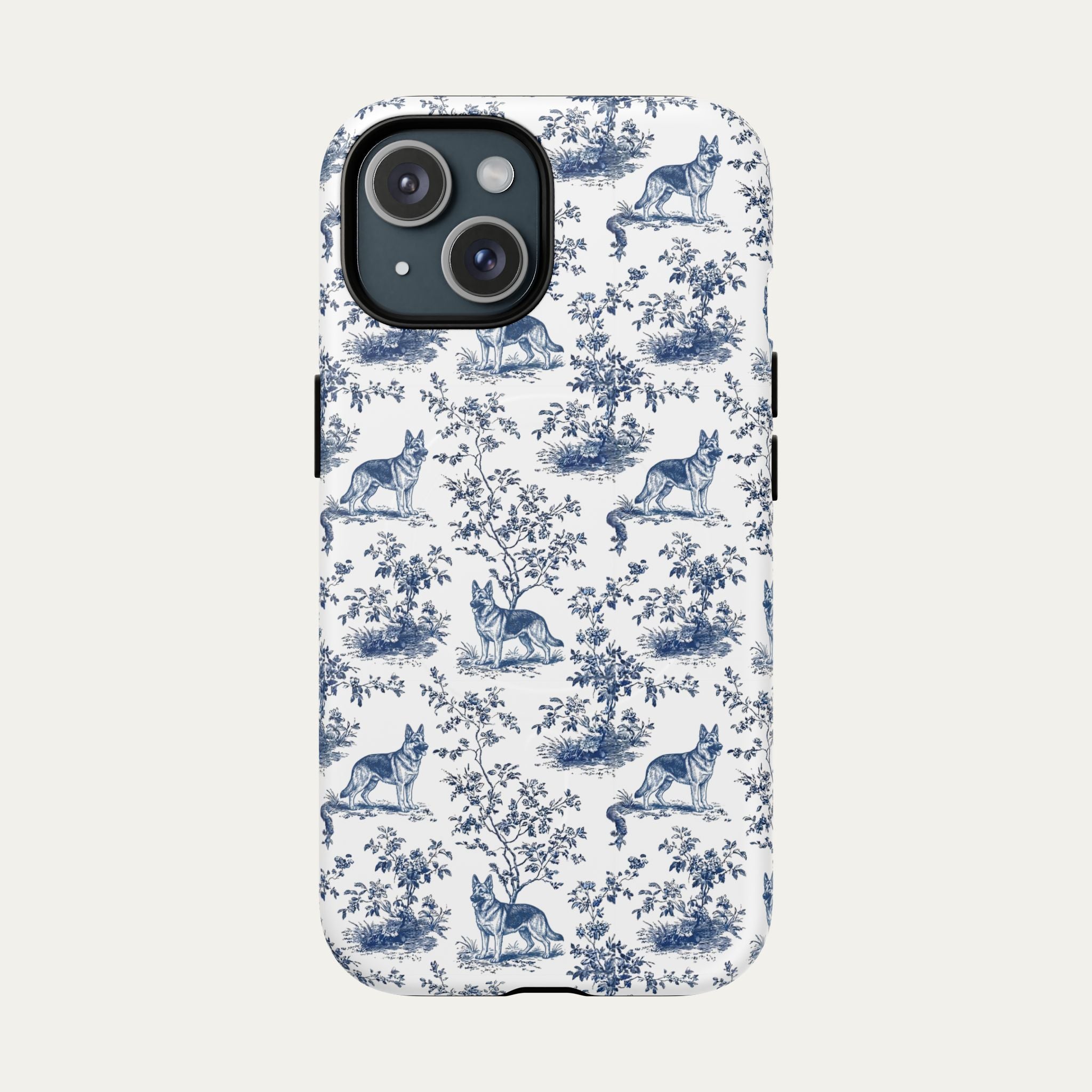 German Shepherd Blue Toile Phone case
