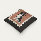 Border Collie Halloween Woven Pillow