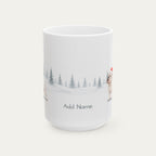 Custom English Bulldog White Christmas Santa Hat Mug