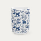 Bernese Mountain Blue Toile Mug