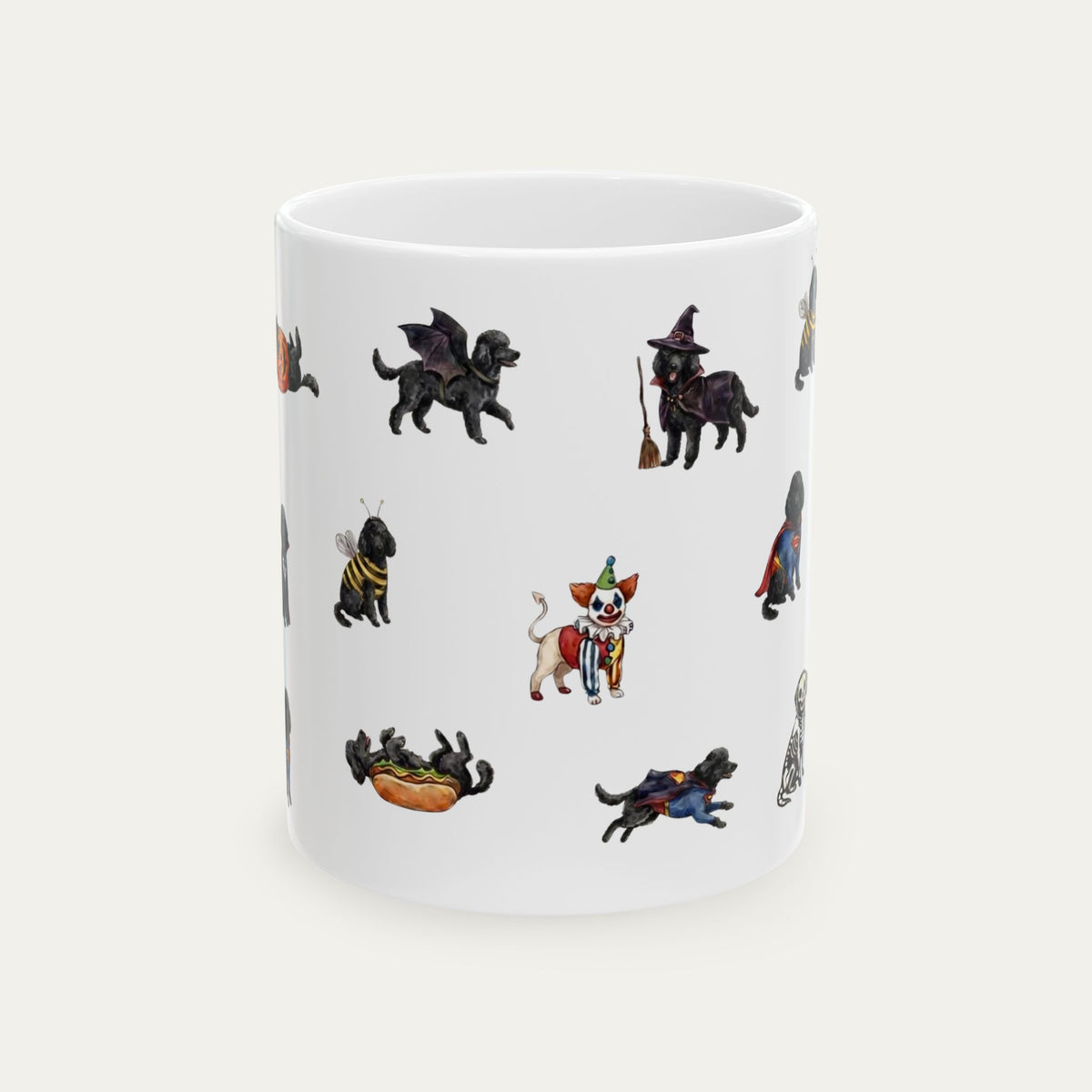 Poodle Black Halloween mug
