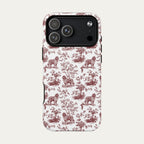 Newfoundland Burgundy Toile phone Case