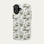 Chihuahua Longhaired Sage Green Toile phone Case
