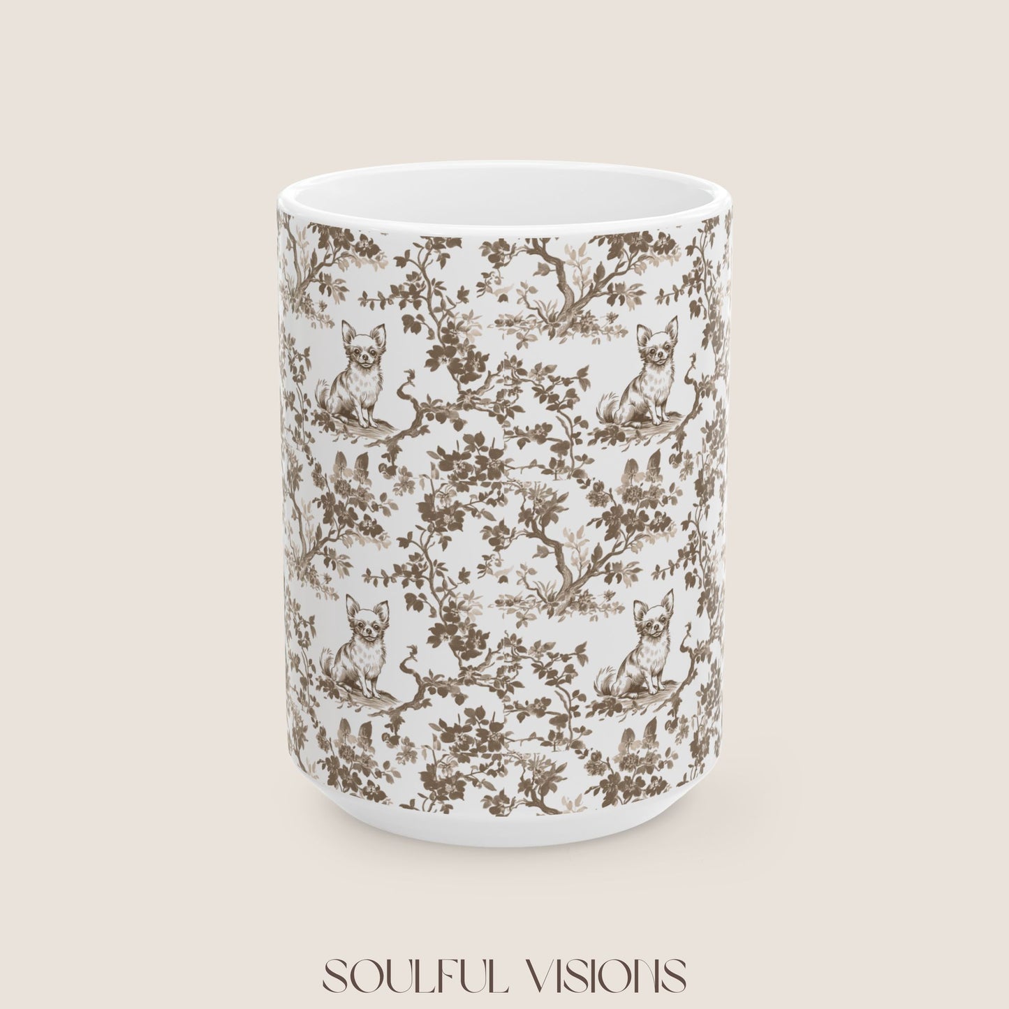 Chihuahua Toile De Jouy Mug