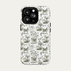 Husky Sage Green Toile phone Case