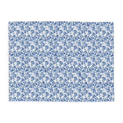 Maltese French Toile De Jouy Blanket