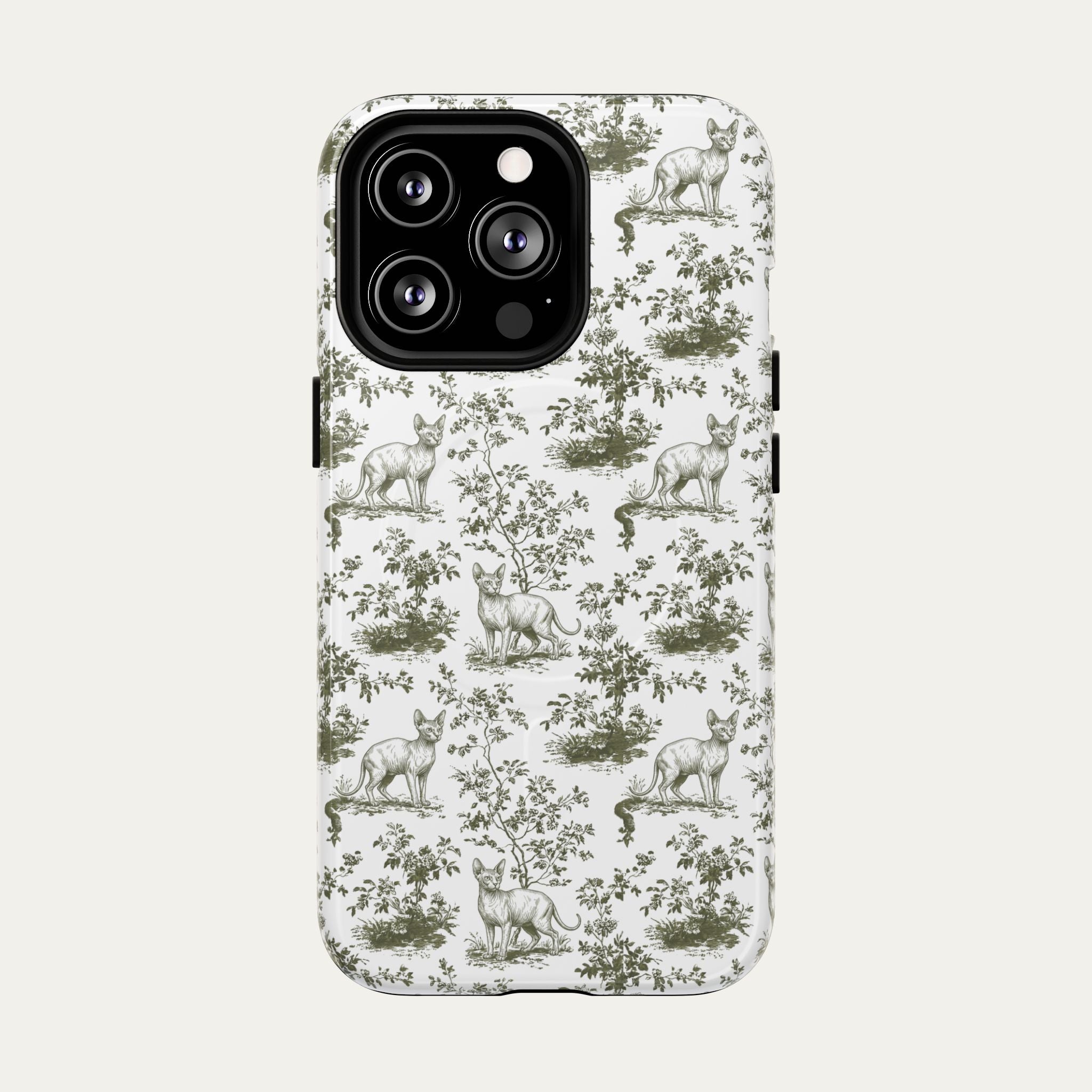 Sphynx Cat Sage Green Toile phone Case