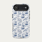 Great Pyrenees Blue Toile Phone case