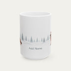 Custom German Shepherd Black and Red  Christmas Santa Hat Mug