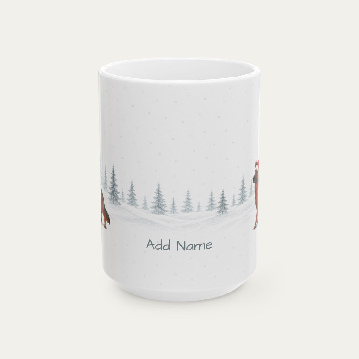 Custom German Shepherd Black and Red  Christmas Santa Hat Mug