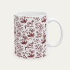 Pitbull Burgundy Toile Mug