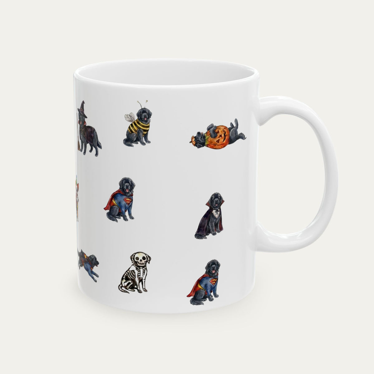 Newfoundland Black Halloween mug