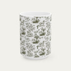 Labrador Retriever Sage Green Toile Mug