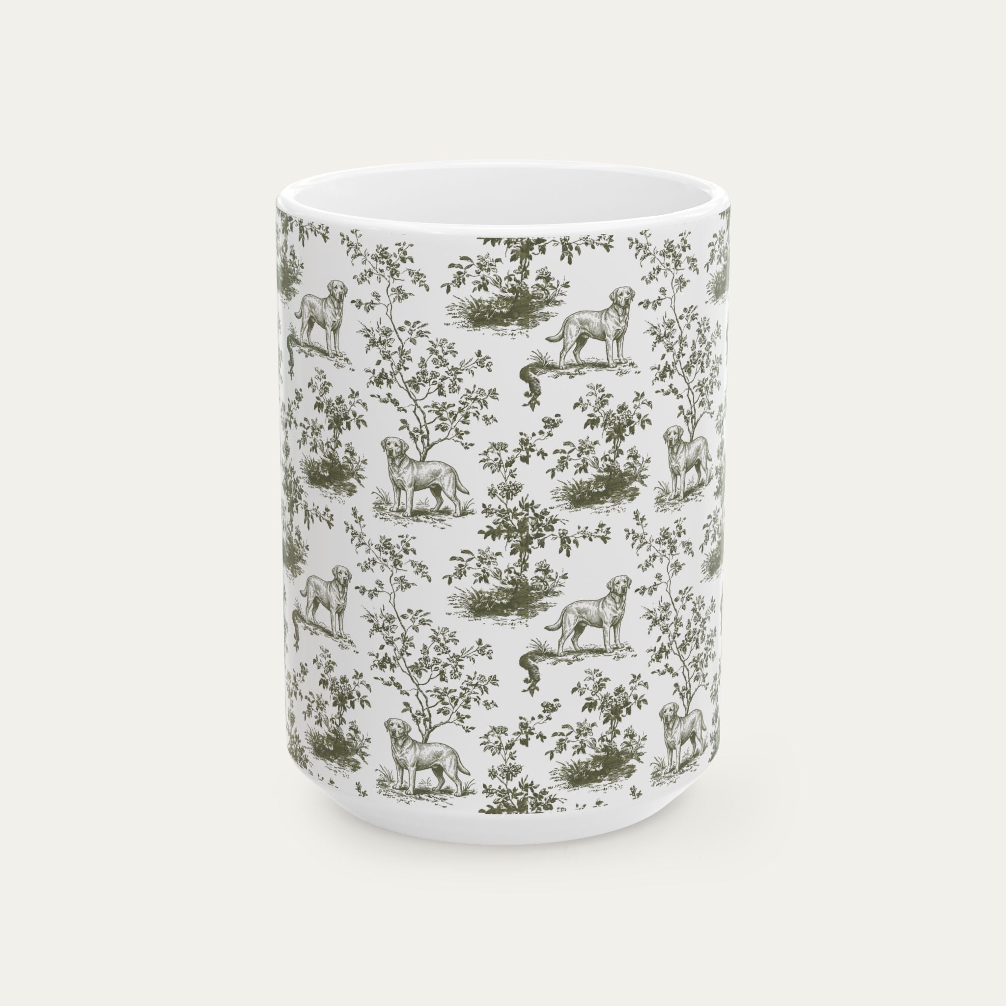 Labrador Retriever Sage Green Toile Mug