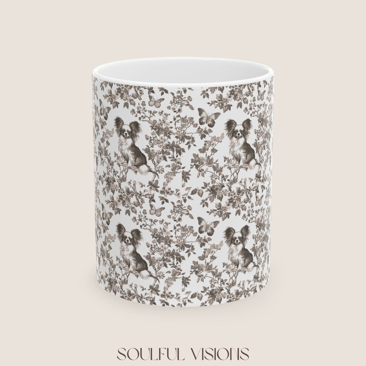 Papillon Toile De Jouy Mug