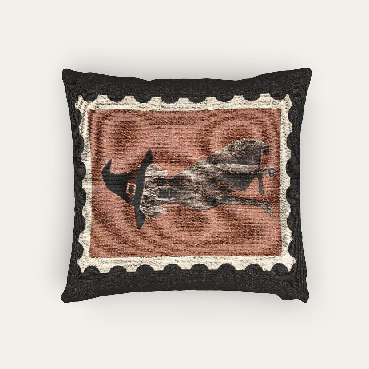 Weimaraner  Halloween Woven Pillow
