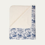 Basset Hound Toile De Jouy Fleece Blanket