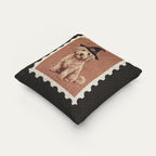 Goldendoodle Apricot Halloween Woven Pillow