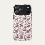 Newfoundland Burgundy Toile phone Case