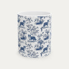 Border Collie Blue Toile Mug