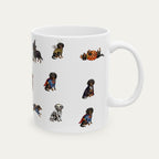 Dachshund LH Black and Tan  Halloween mug